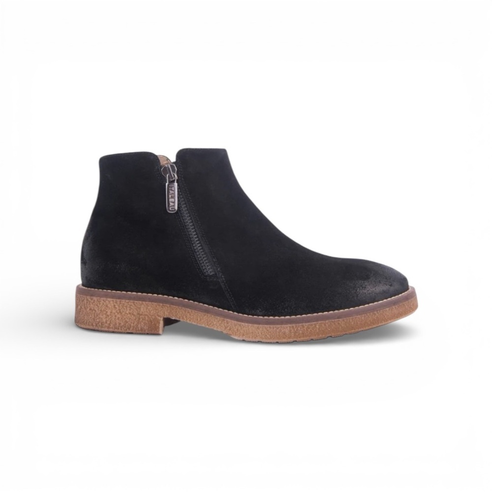 Italeau Foliana Waterproof Suede Booties In Nero Nib — image 2 of 7